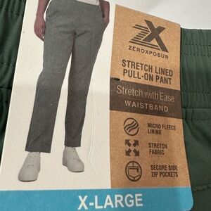 Comfort fit, green slacks
